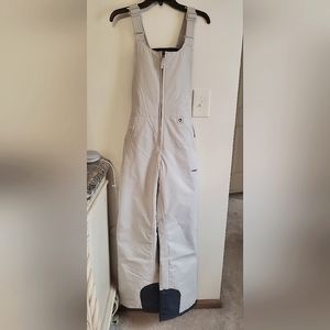 Womans white/grey snowpants bib